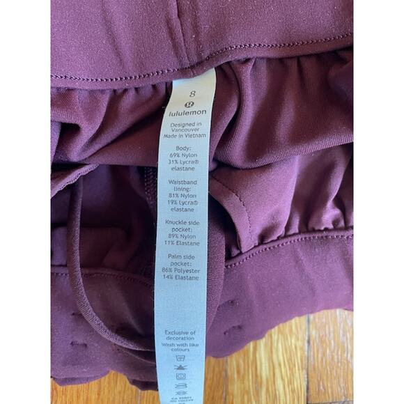 Lululemon Stretch High-Rise Pant 7/8 Length Size 8 Mulled Wine VGUC - Picture 4 of 8